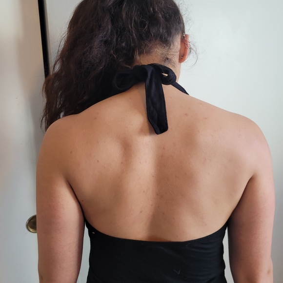 Krista Lee Beaded Black backless top Small - Picture 3 of 3